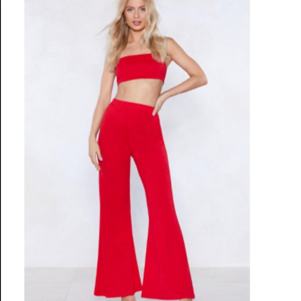 NastyGal Top and Pant Flare Set